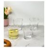 Oval Halo Acrylic Glasses Drinking Set of 4 DOF (12oz), Plastic Drinking Glasses, BPA Free Cocktail Glasses, Drinkware Set, Plastic Water Tumblers