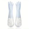 1 Pair Of Thermal Dishwashing Gloves; Thick And Durable; Waterproof Non-slip; Protective; Random Color