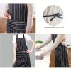 1pc Black Apron, Unisex Adjustable Bib Apron With 2 Pockets, Cooking Kitchen Apron For Women Men, Kitchen BBQ Apron