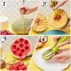 3-in-1 Fruit Digger Fruit Carving Knife Set Cutter Fruit Platter Separator Kitchen Gadgets Watermelon Ice Cream Baller Scoop