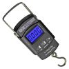 5 Core Fish Scale 110 LBS 50 KG Luggage Handheld Portable Electronic Balance Digital Fishing Postal Hanging Hook Scale with 2 AAA Batteries Built-in M