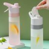 Misting Water Bottle for Sports and Outdoor Activities - BPA-Free Food Grade Plastic with Spray Mist - Portable and Convenient for Office, Gym