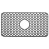 Silicone Grid Sink Mat with Central Drain Hole Non-Slip Kitchen Stainless Steel Sink Protector